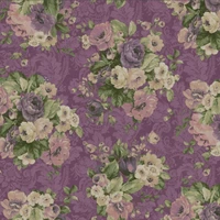 Motif de design floral lilas avec des fleurs violettes et crème