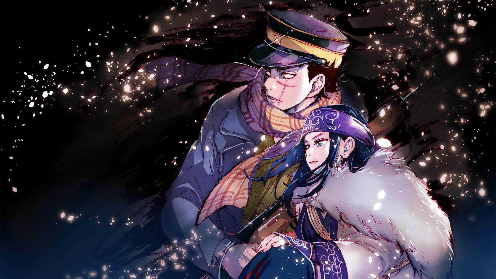 Baixar papel de parede kamuy dourado, golden kamuy, ゴールデンカムイ, anime, asirpa