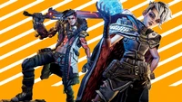 Dynamic duo from Borderlands 3, showcasing unique characters in vibrant action poses.