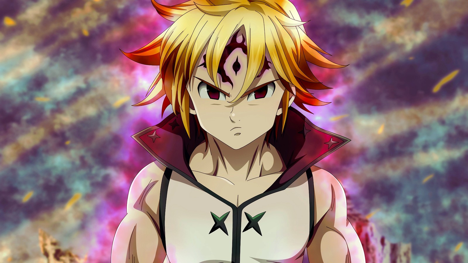 Lade dämonenmarkierung, nanatsu no taizai, die sieben todsünden, the seven deadly sins, anime Hintergrund herunter