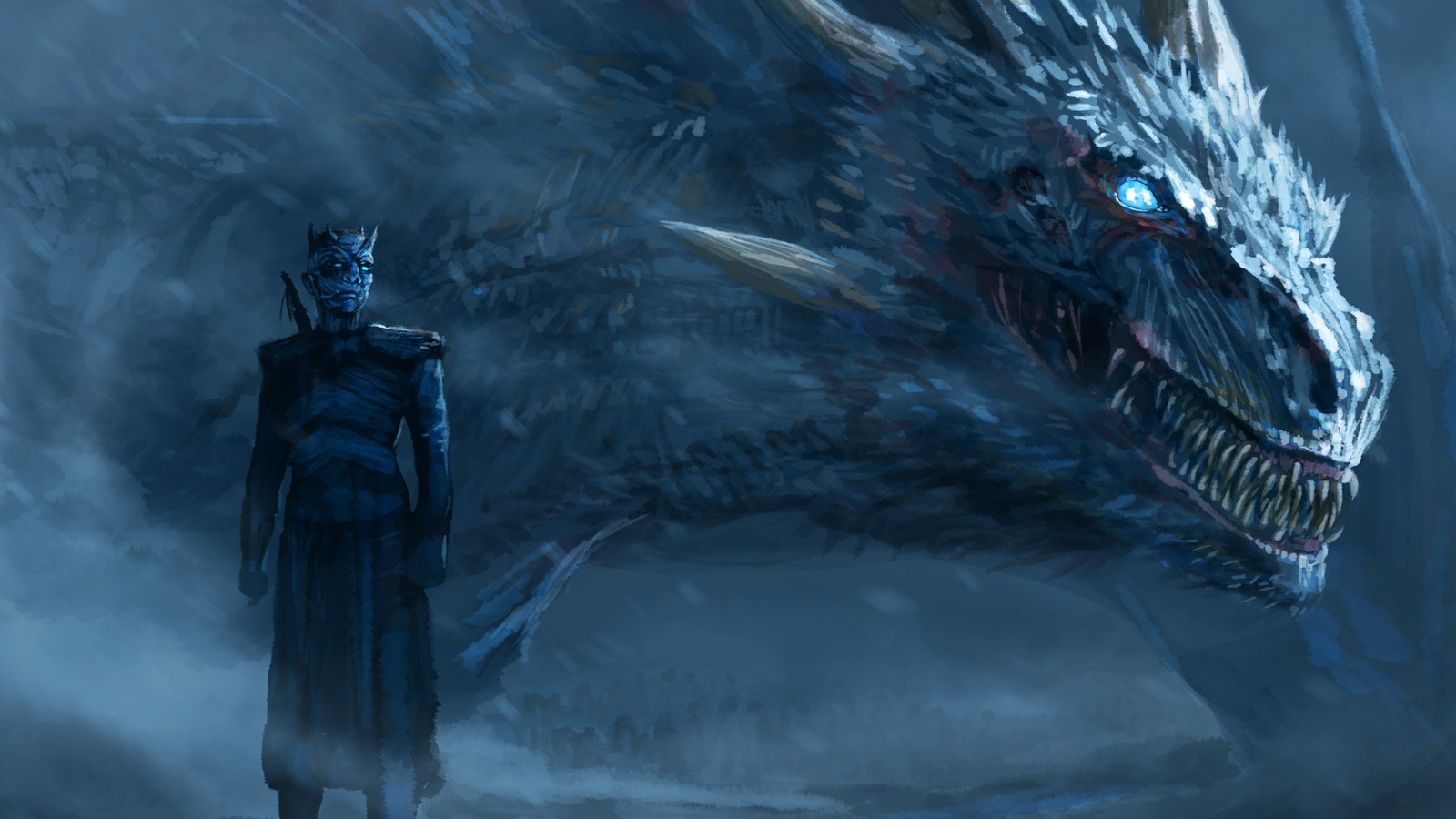 Lade nachtkönig, drache, game of thrones Hintergrund herunter