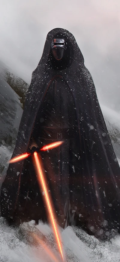 Jedi Sombrio na Neve: Uma Presença Ameaçadora