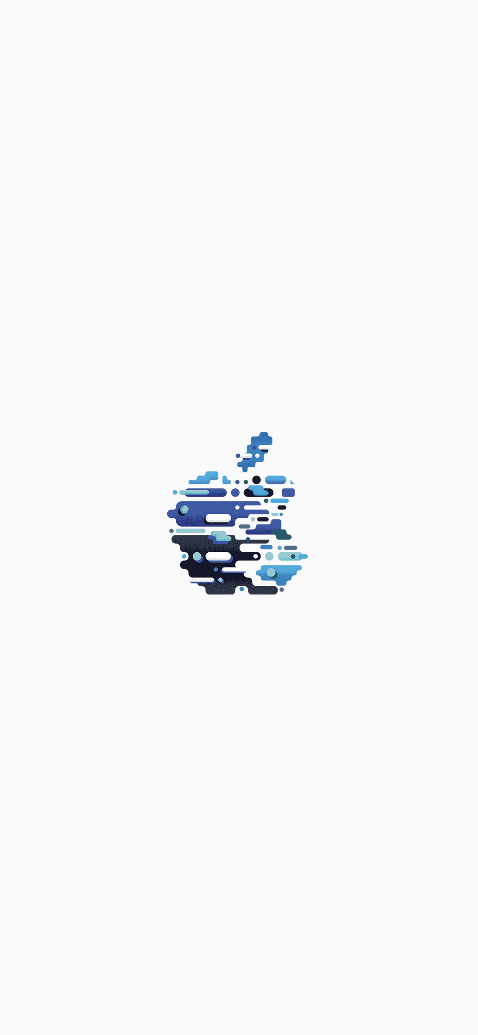 Ein bild eines computerbildschirms mit einem blauen und weißen design. (apfel, iphone, apple event oktober 2020, äpfel, kobaltblau)