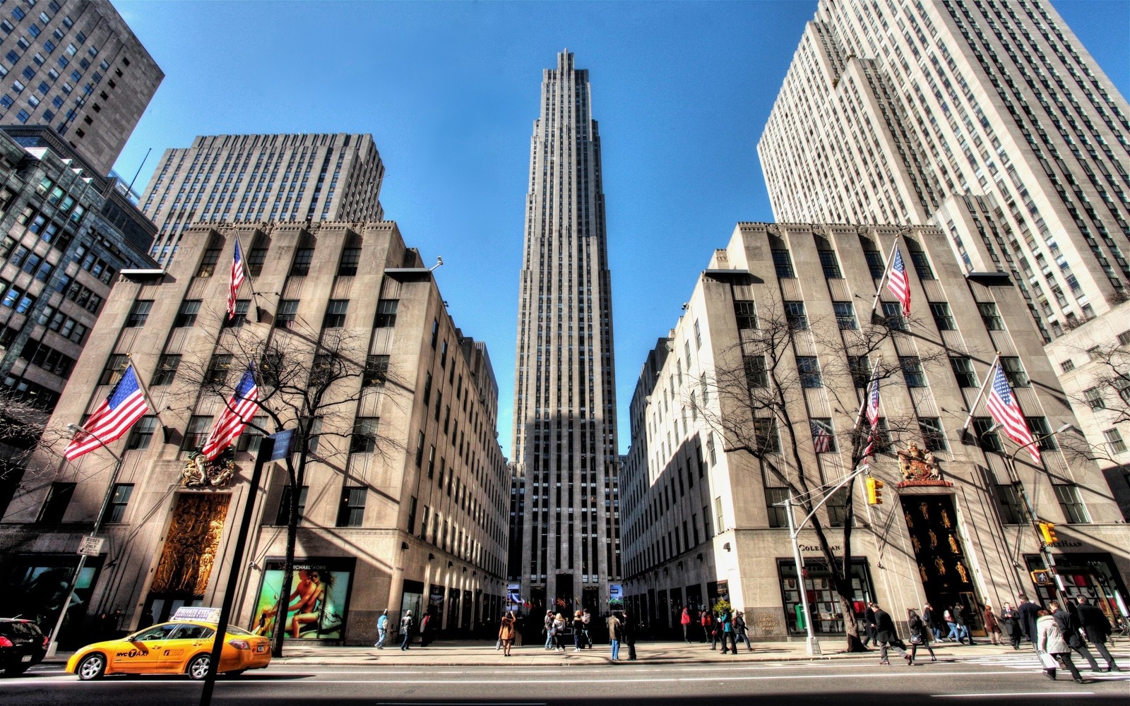 Скачать обои рокфеллер центр, rockefeller center, небоскреб, город, достопримечательность