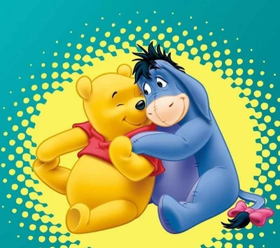 Winnie the Pooh y Eeyore compartiendo un momento conmovedor