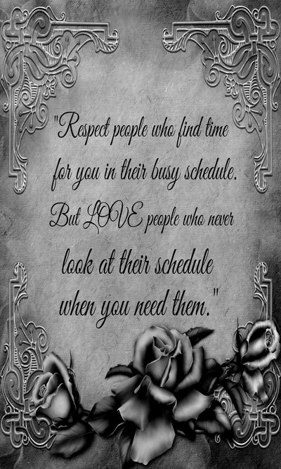 love, respect people, text quote, time schedule