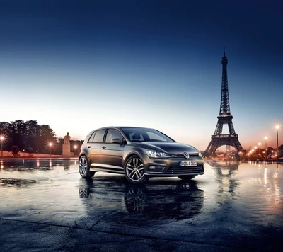 coche, golf, mk7, parís, paris