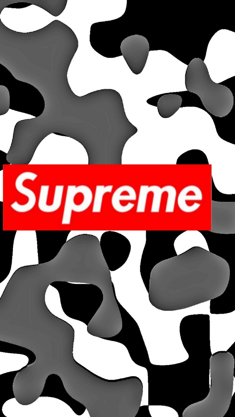 Логотип supreme на черно-белом фоне (крутой, зажженный, lit, свэг)