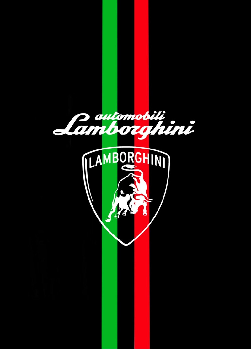 Близкий план логотипа ягненка на черном фоне (automobili lamborghini, чёрный, флаг, флаги, huracan)