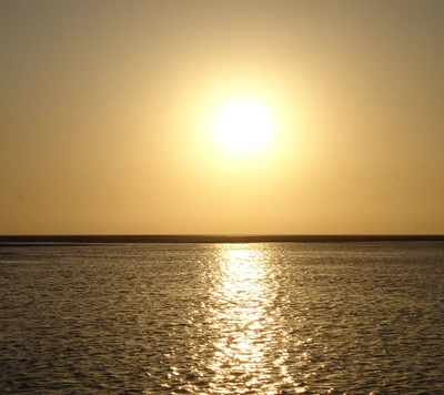 Golden Sunset Over Tranquil Waters