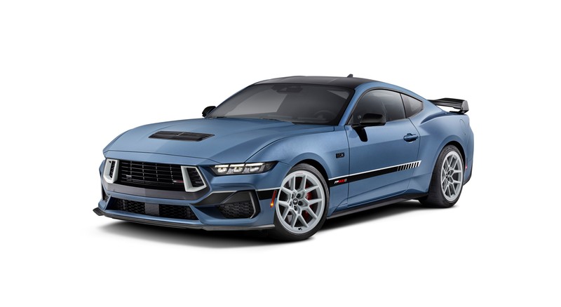 Синий ford mustang gt 2020 показан (ford mustang, концепт кары, 5k, белый фон, машины)