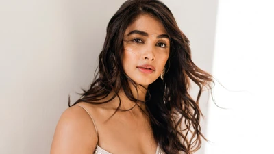 belle actrice, pooja hegde, actrice indienne, 5k, portrait