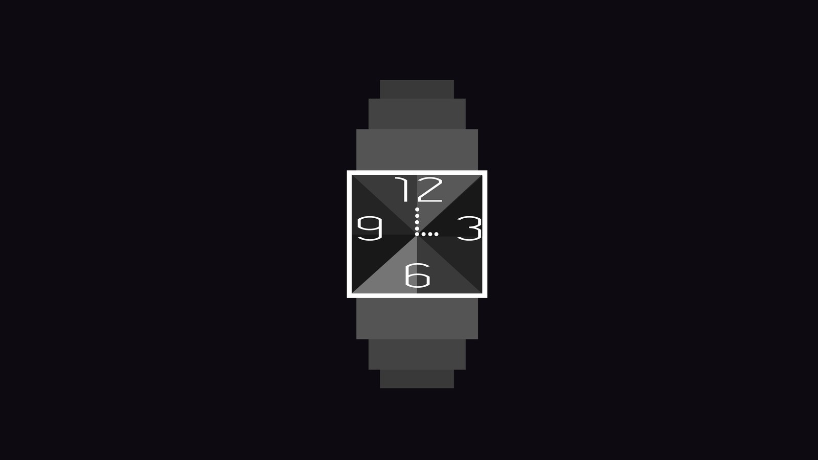 Primer plano de un reloj con una cara negra y una blanca (líquido, minimalismo, ilustración, reloj, negro)