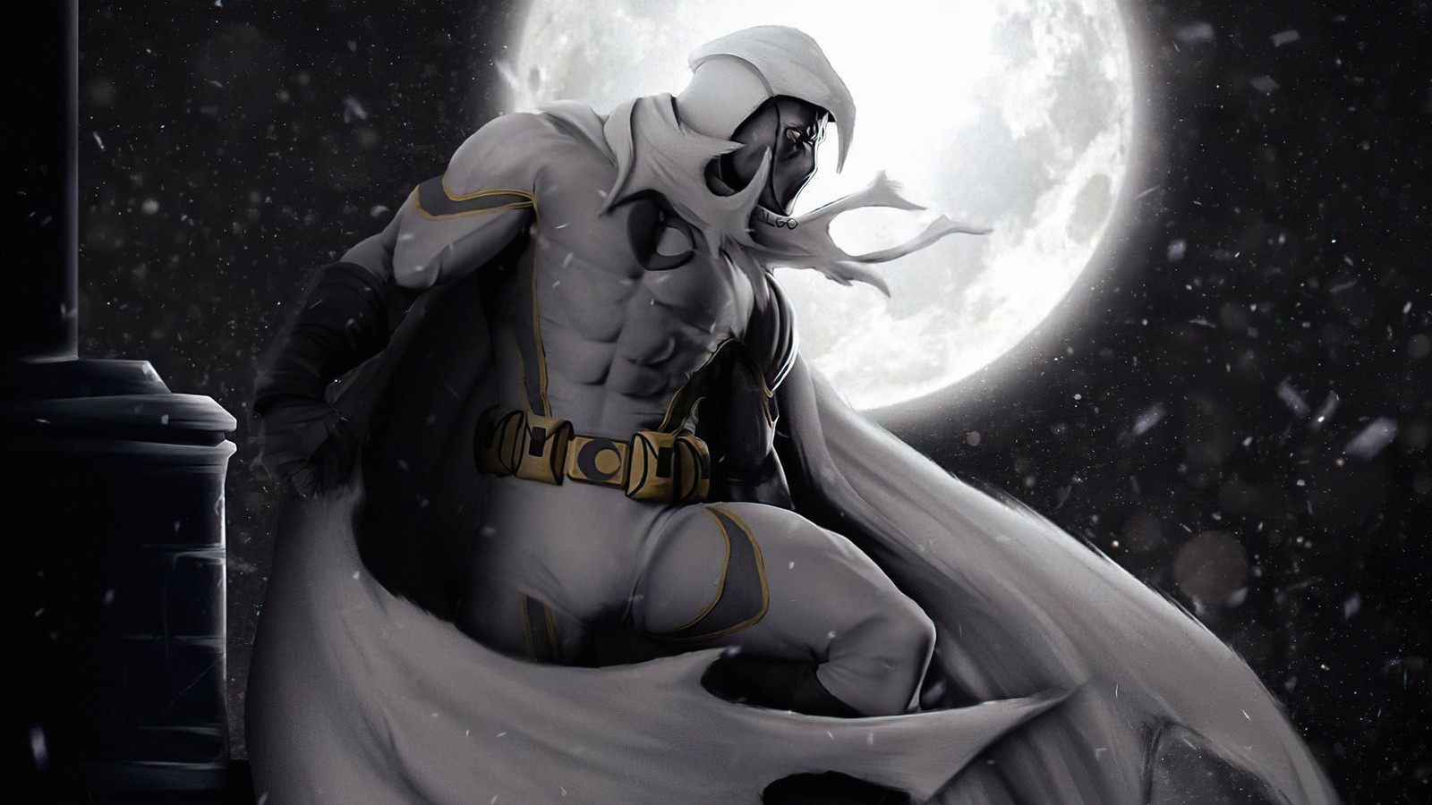 Lade dunkelheit, moon knight, superbösewicht, digitale kunst, spider man Hintergrund herunter