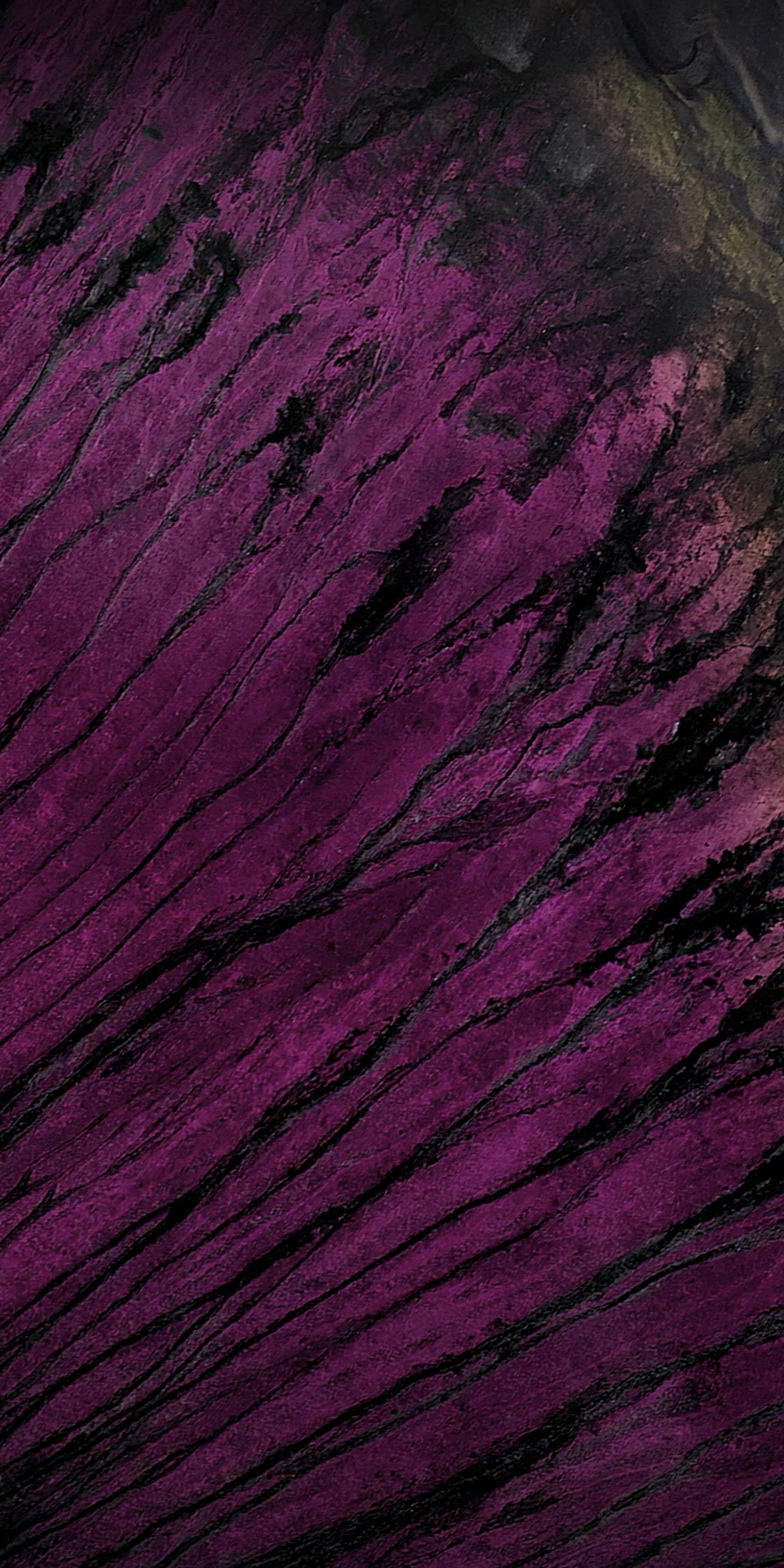 Peinture abstraite violette et noire d'une vague dans l'océan (zte, zte blade v9, violet, magenta, coloré)