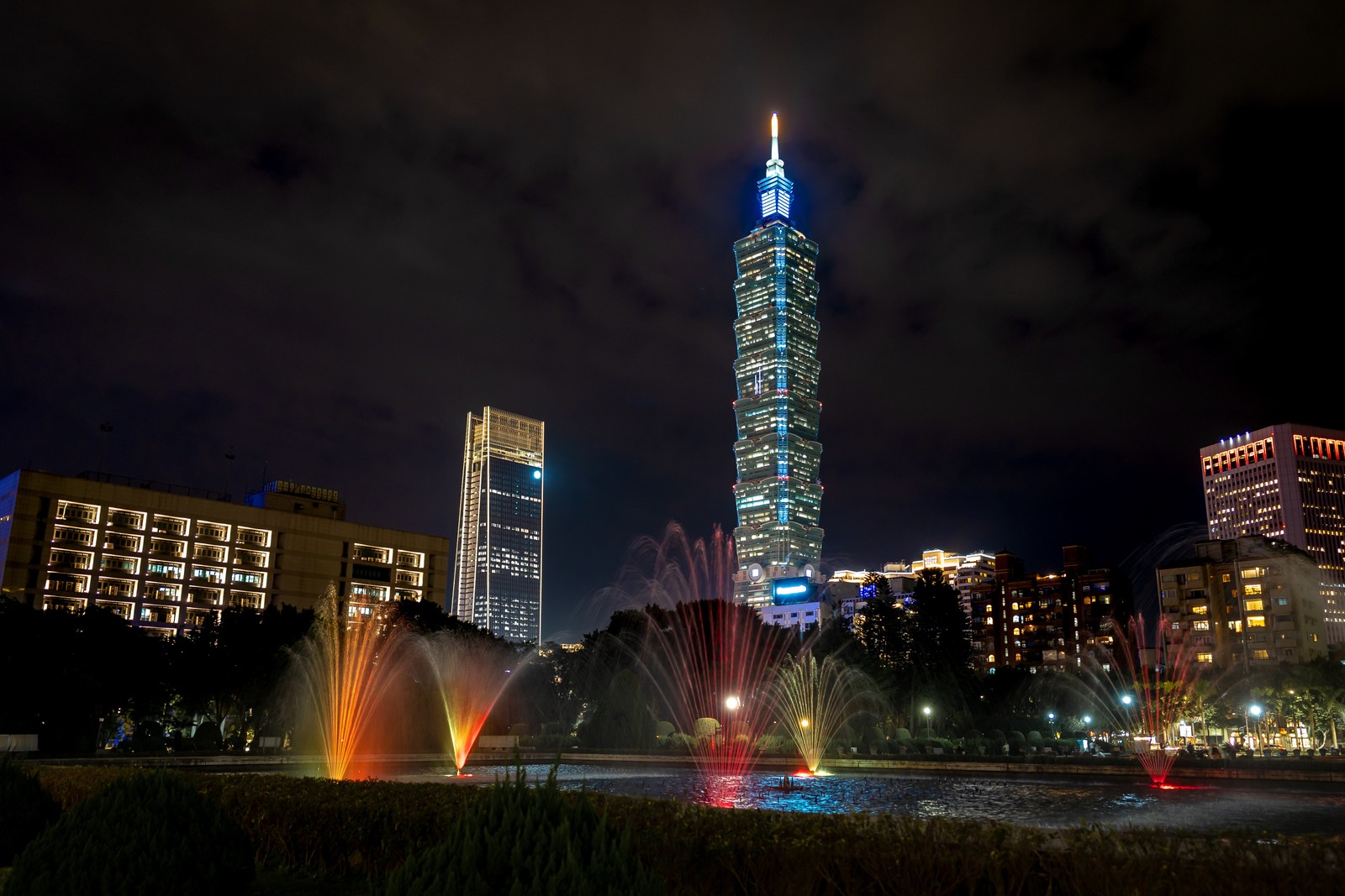 Lade taipei, taipei 101, wahrzeichen, stadt, nacht Hintergrund herunter