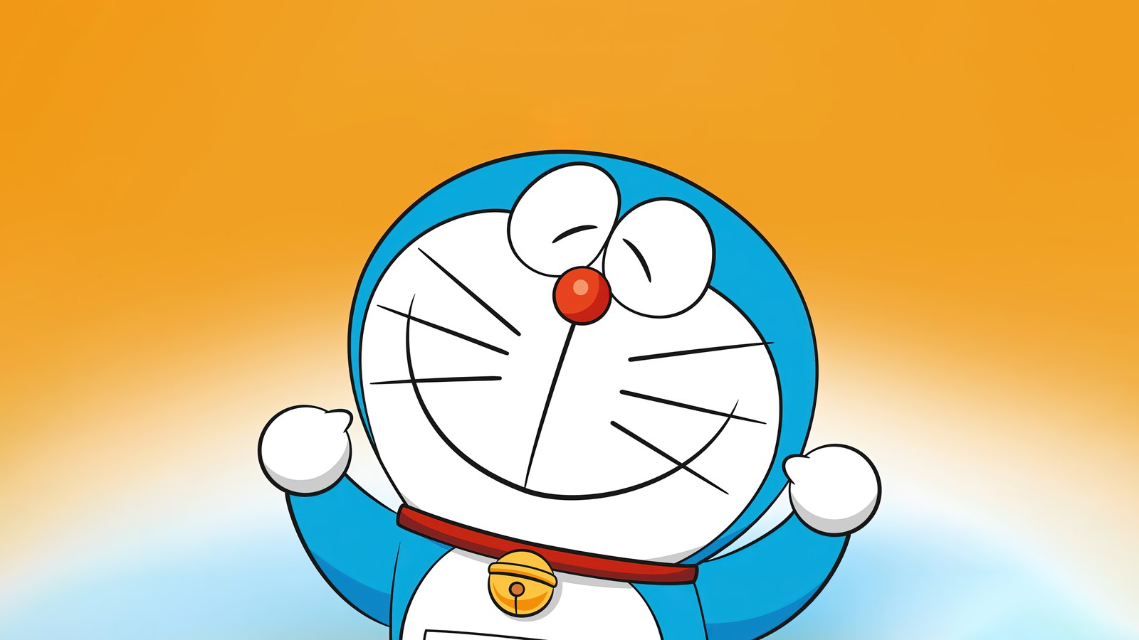 Скачать обои дораэмон, doraemon, улыбка, 5k, милый