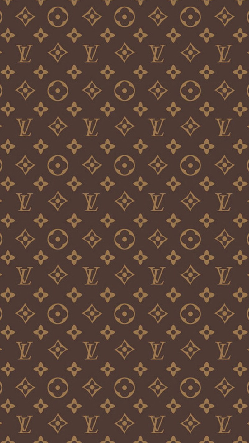 Близкий план коричневого и бежевого узора на коричневом фоне (луи виттон, louis vuitton, коричневый, узор, дизайн)