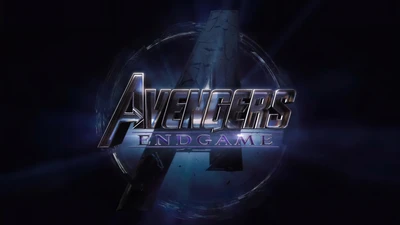 Avengers: Endgame-Logo mit dunklem Hintergrund