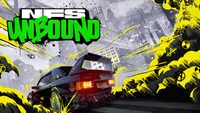 Escena de carreras callejeras dinámica de "Need for Speed Unbound" con un coche estilizado en medio de graffiti vibrante y elementos urbanos.