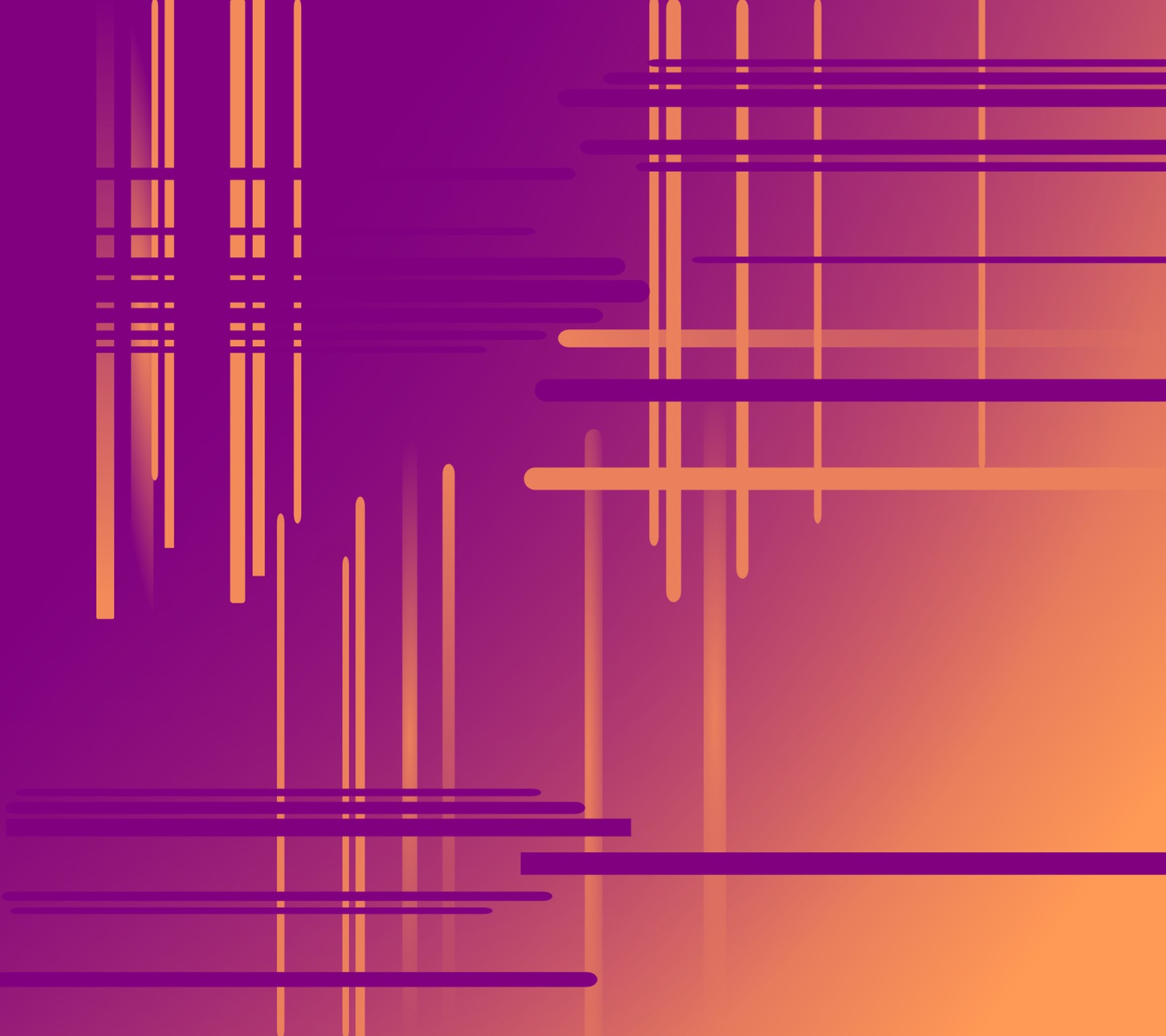 Abstract background with lines and squares in purple and orange (abstract, stare)