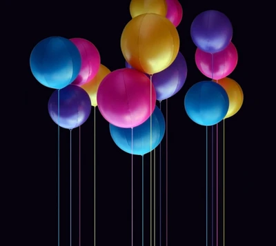 abstract, balloons, color