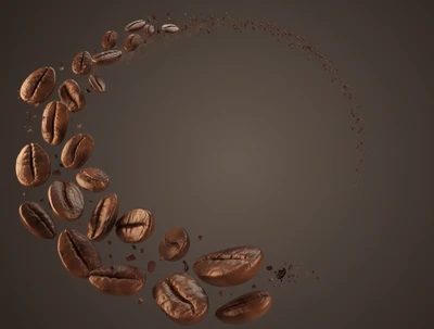 Coffee Beans in Motion: A Dynamic Love for Flavor