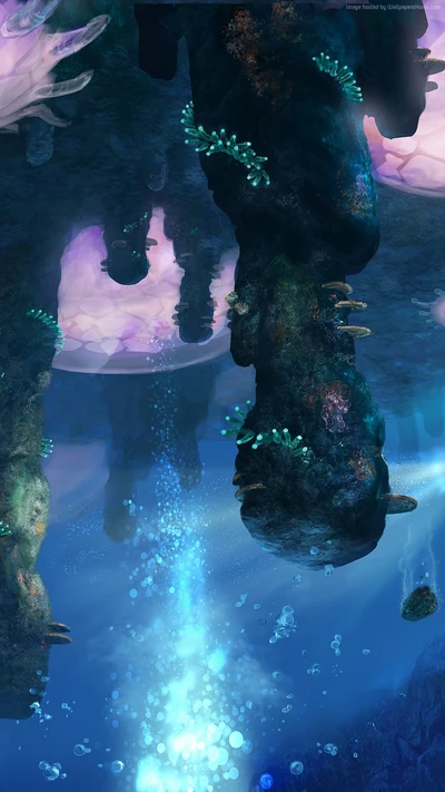 Unterwasserlandschaft in Subnautica