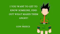 gon freecss, 5k, hunter x hunter, green background, meme wallpaper