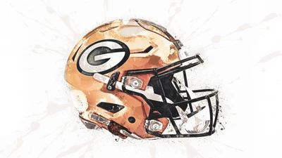 Helmkunst der Green Bay Packers - NFL 5K Hintergrundbild