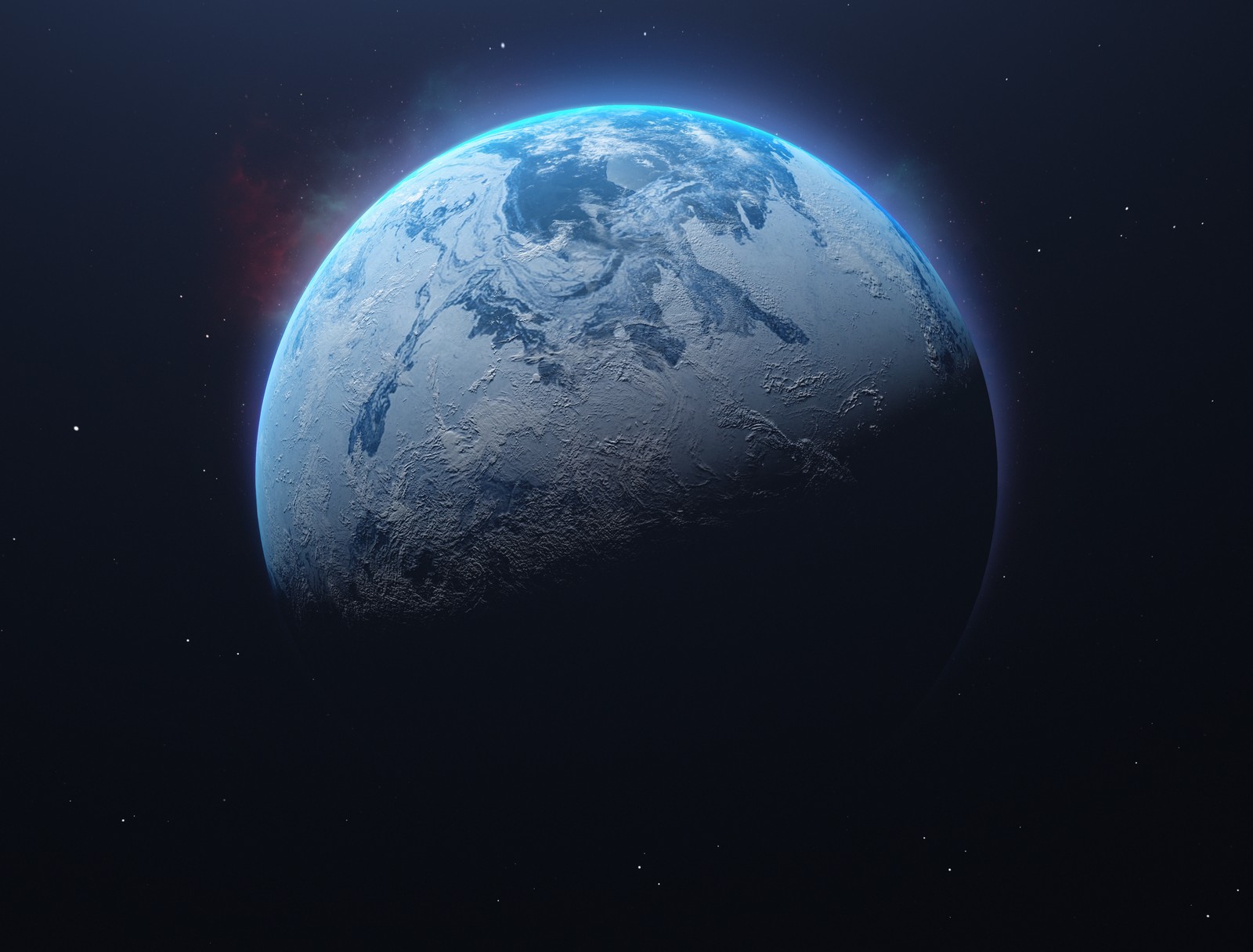 planet, frozen, orbit, outer space, cosmos wallpaper