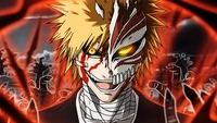 Ichigo Kurosaki in Hollow-Maskenform - Bleach Kunst 4K Hintergrundbild