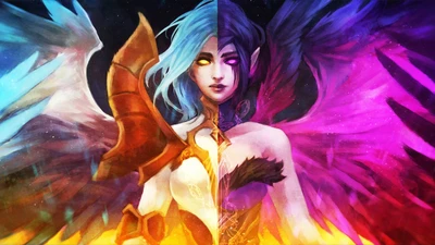 Kayle y Morgana: La dualidad de la luz y la oscuridad en League of Legends