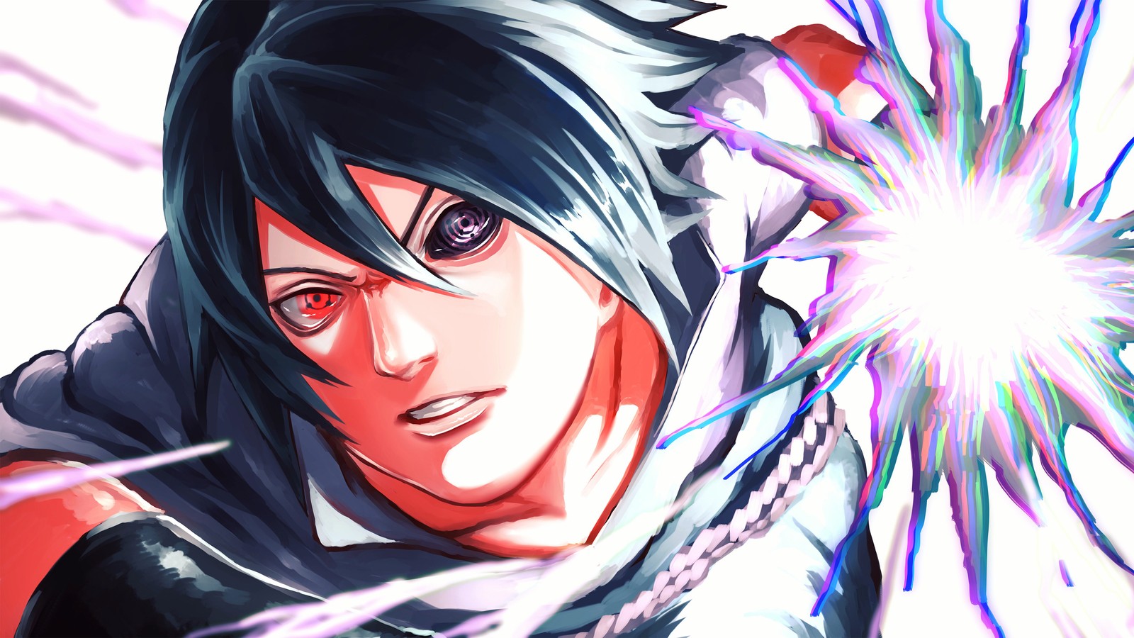 Lade sasuke uchiha, sharingan, rinnegan, chidori Hintergrund herunter