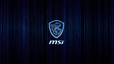 Логотип MSI с фоном цифрового искусства