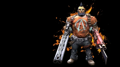 Figura de ação de mercenário de Borderlands 2 no espaço