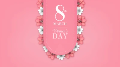 Celebrating Women's Day: March 8th in Pastel Pink Aesthetic