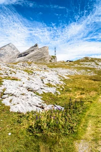 cloud, plant, mountain, natural landscape, slope wallpaper