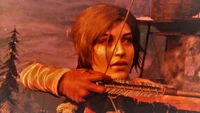 Lara Croft avec un arc dans l'aventure Ombre du Tombeau