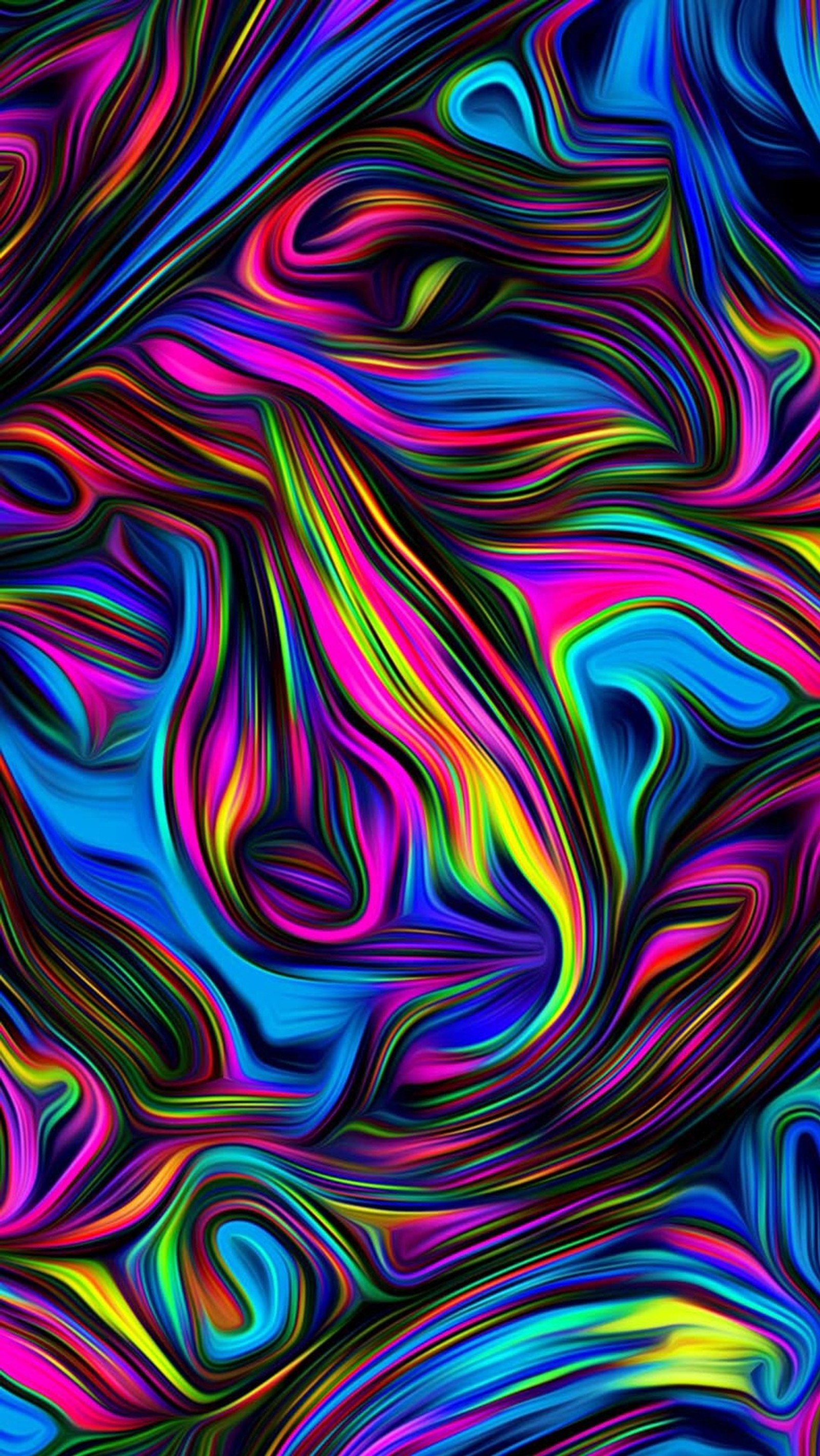 Uma pintura abstrata colorida de um padrão espiral. (abstrato, vórtice)