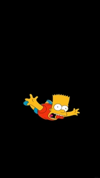 bart simpson, cartoon, jaune