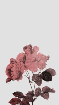 Elegant Floral Design with Soft Rose Tones