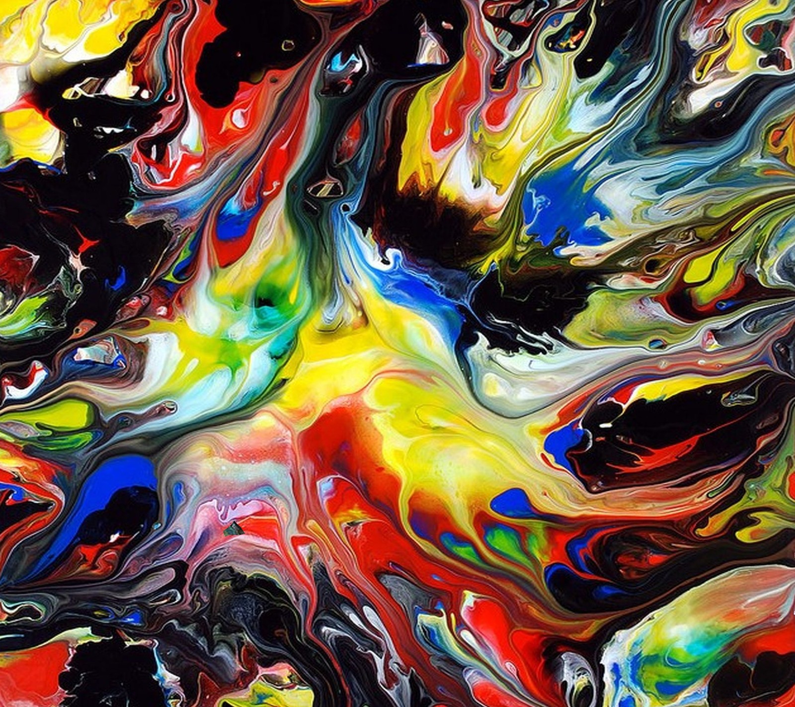 A close up of a painting of a colorful liquid painting (abstract, color, colour, gs5, htc)