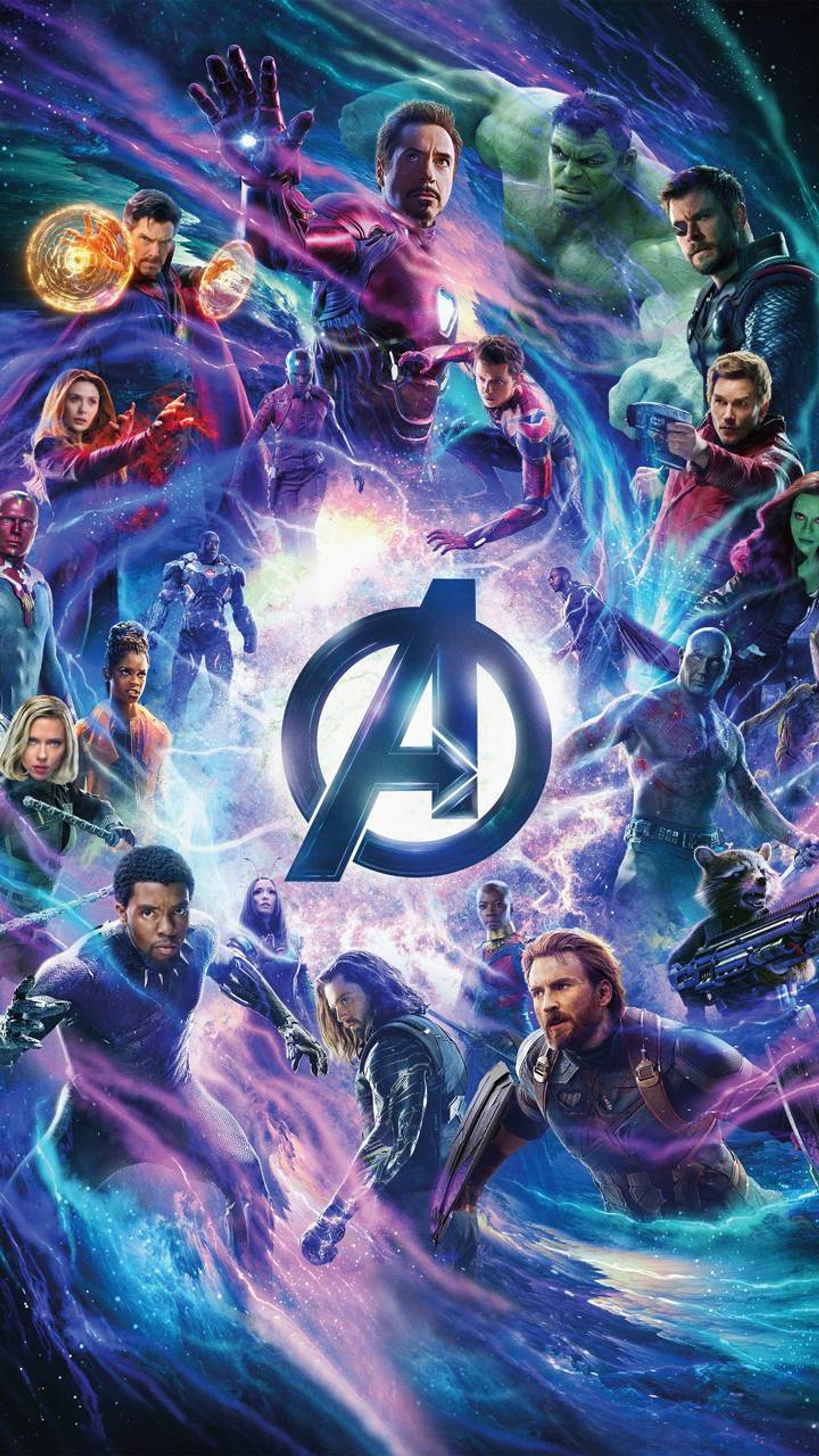 Avengers 4 movie poster (antman, black panther, black widow, caption america, hulk)