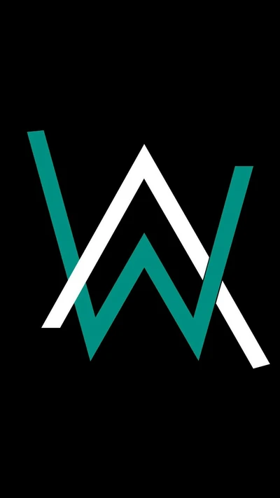 Logo d'Alan Walker sur fond noir