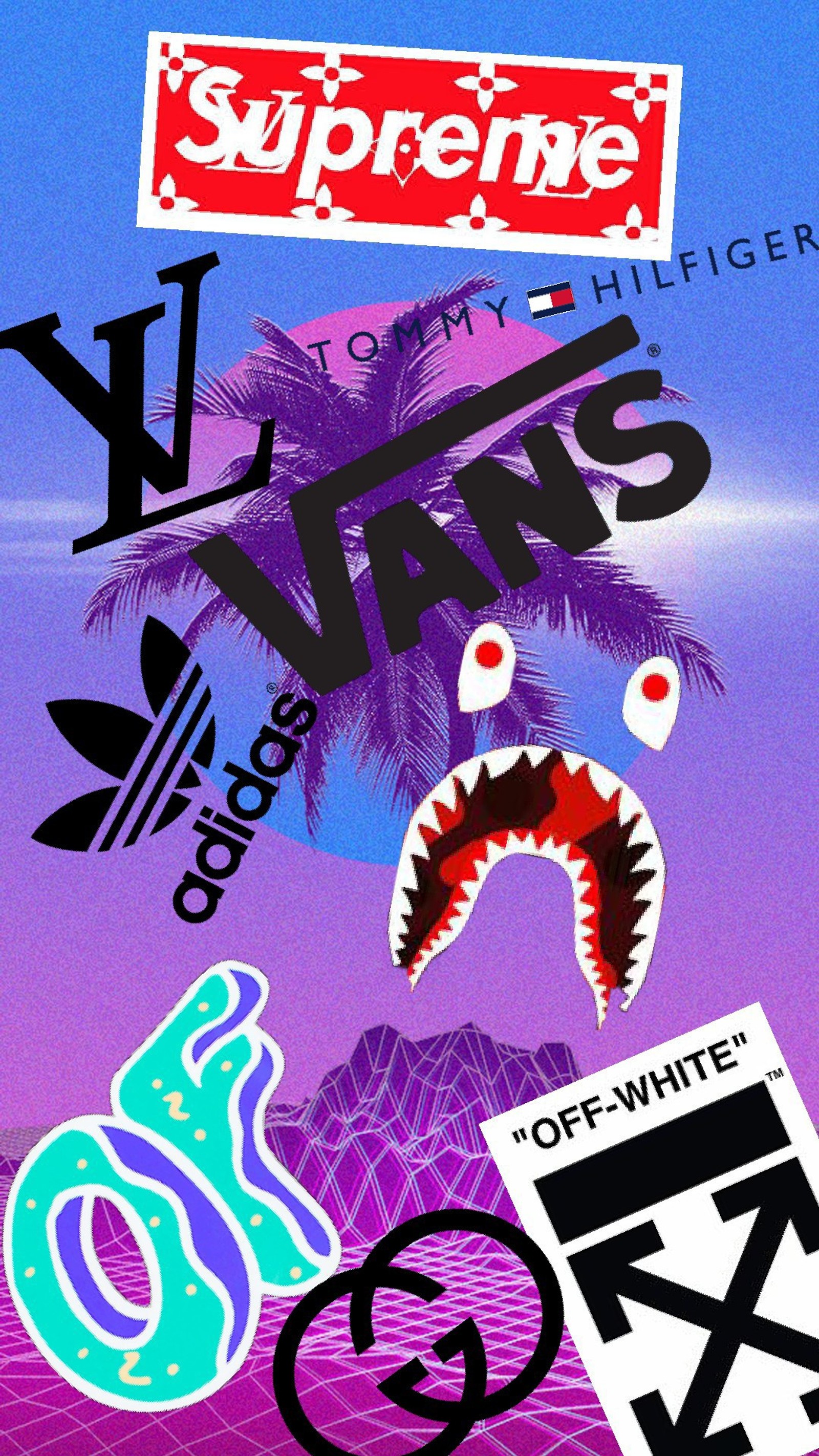 vaporwave, hypebeast, gucci, lv, vans wallpaper