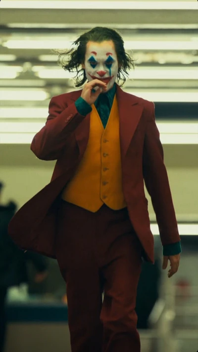 Joaquin Phoenix als der Joker in einer eindrucksvollen Szene aus dem Film 'Joker' von 2019