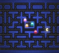 Classic Maze Adventure: Navigating Ghosts and Collecting Dots