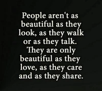 True Beauty Lies in Love, Care, and Sharing