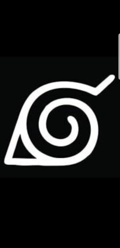 Logo stylisé de Naruto Tourbillon sur fond noir